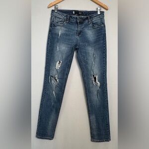 Kut from the Kloth Dark Wash Distressed Boyfriend‎ Jeans